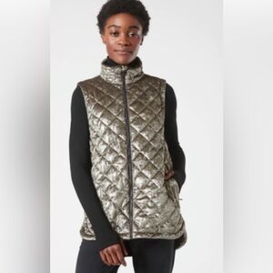 Athleta Quilted Vest in Metallic